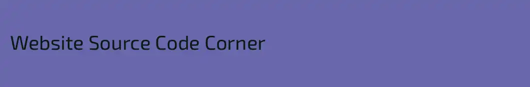 Website Source Code Corner